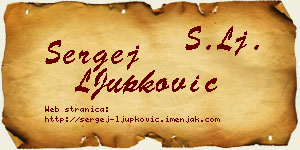 Sergej LJupković vizit kartica